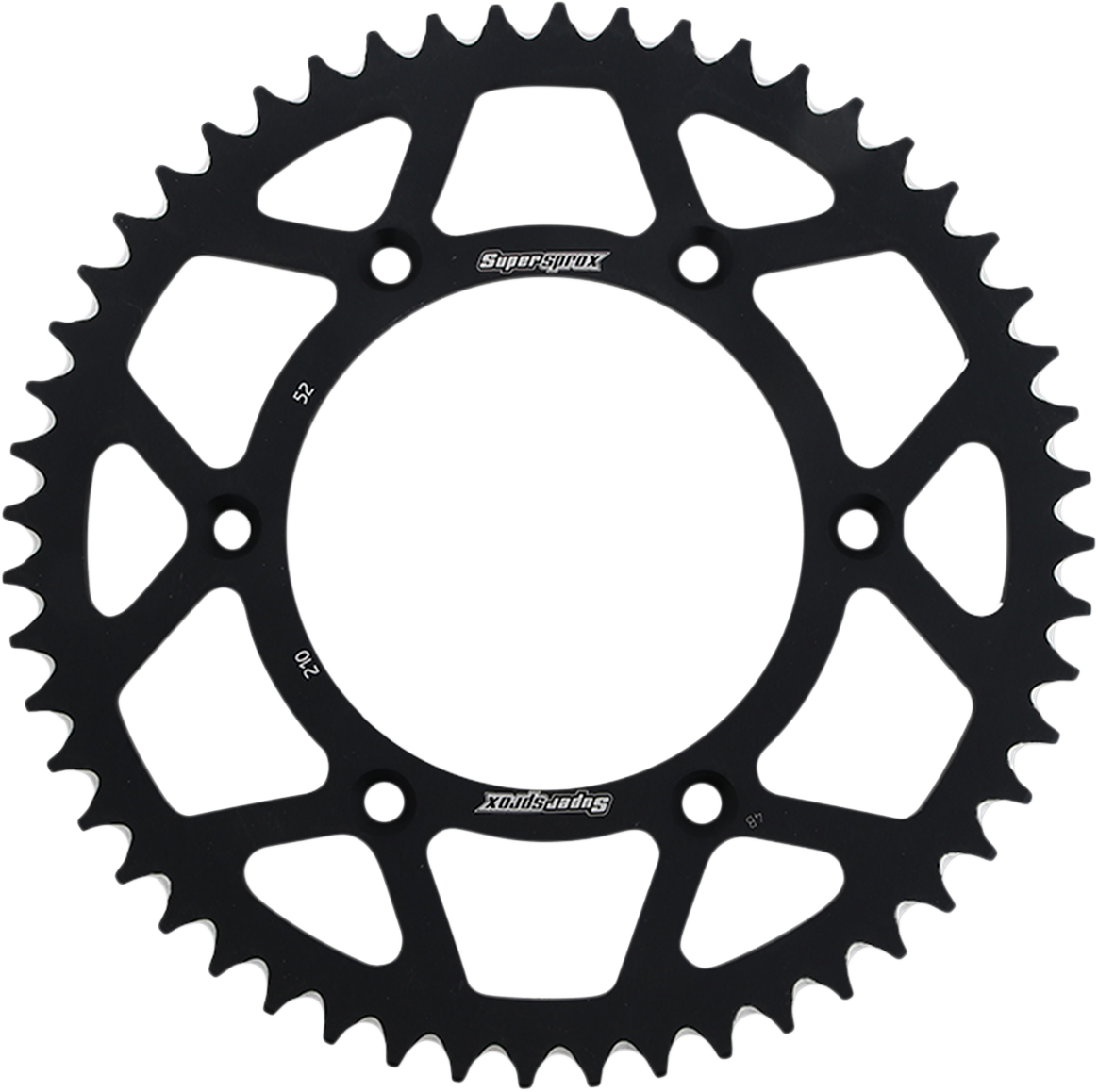 SUPERSPROX Rear Sprocket - Black - Honda - 52 Tooth RAL-210-52-BLK