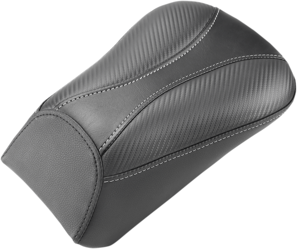 Almohadilla para pasajero SADDLEMEN Dominator - Alcance estándar - Negro con costuras grises 800-01-0162