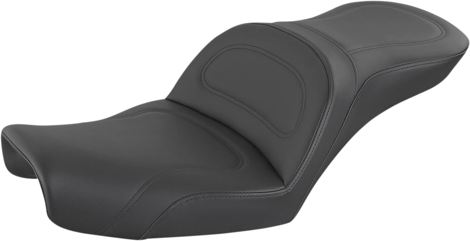 SADDLEMEN Explorer Seat - No Backrest - Stitched - Black - Dyna 896-04-0291