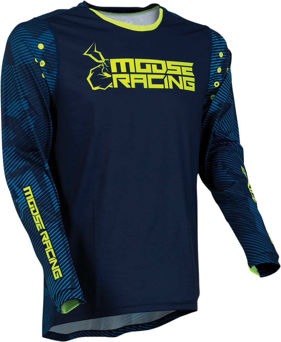 Camiseta MOOSE RACING Agroid - Azul marino/Alta visibilidad - Mediana 2910-6393 