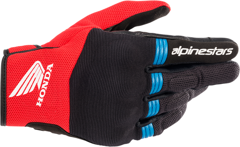 ALPINESTARS Honda Copper Gloves - Black/Bright Red/Blue - Small 3568321-1317-S