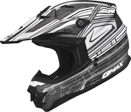 GMAX Gm-76x Bio Helmet Matte White/Black/Silver 2x G3768438 TC-15