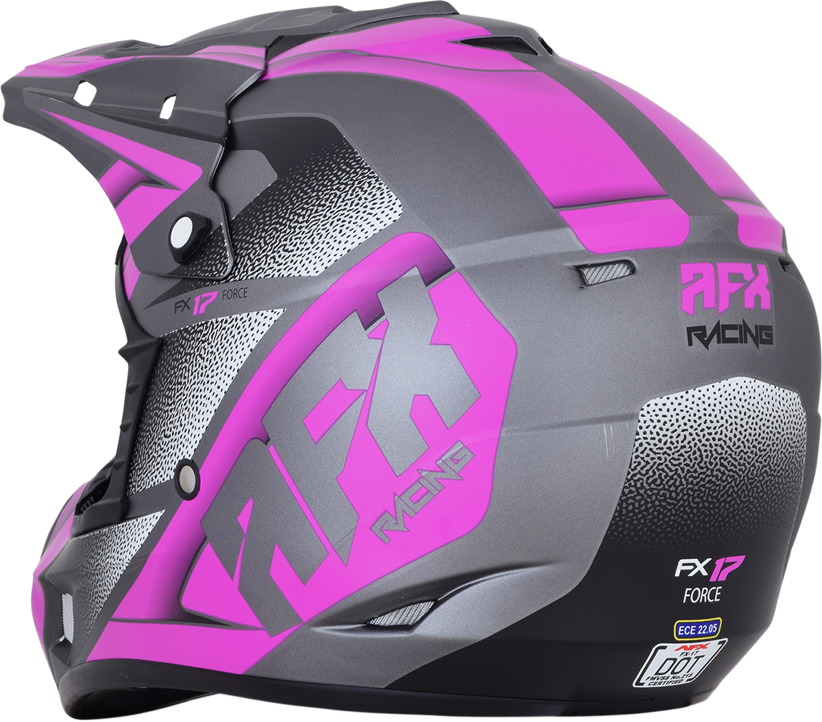 AFX FX-17 Helmet - Force - Frost Gray/Fuchsia - Medium 0110-5210