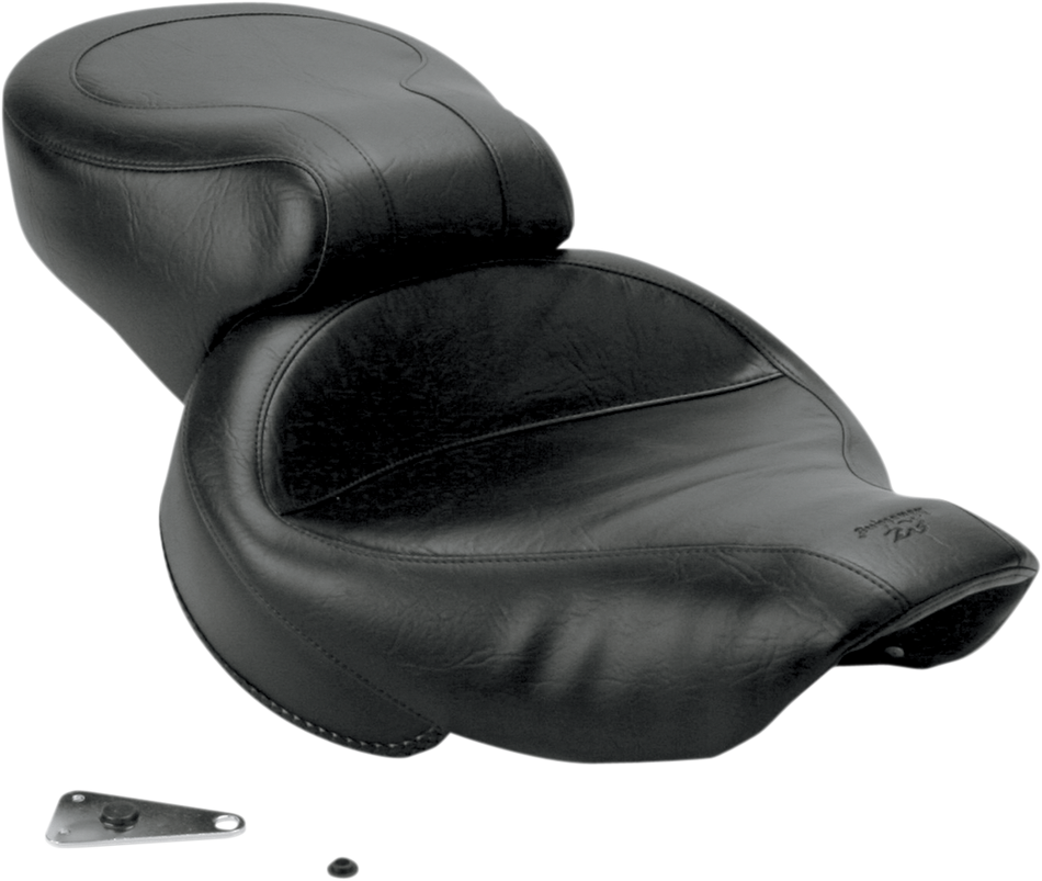 MUSTANG Vintage Style Seat - Wide - Smooth - Black - Dyna 75111