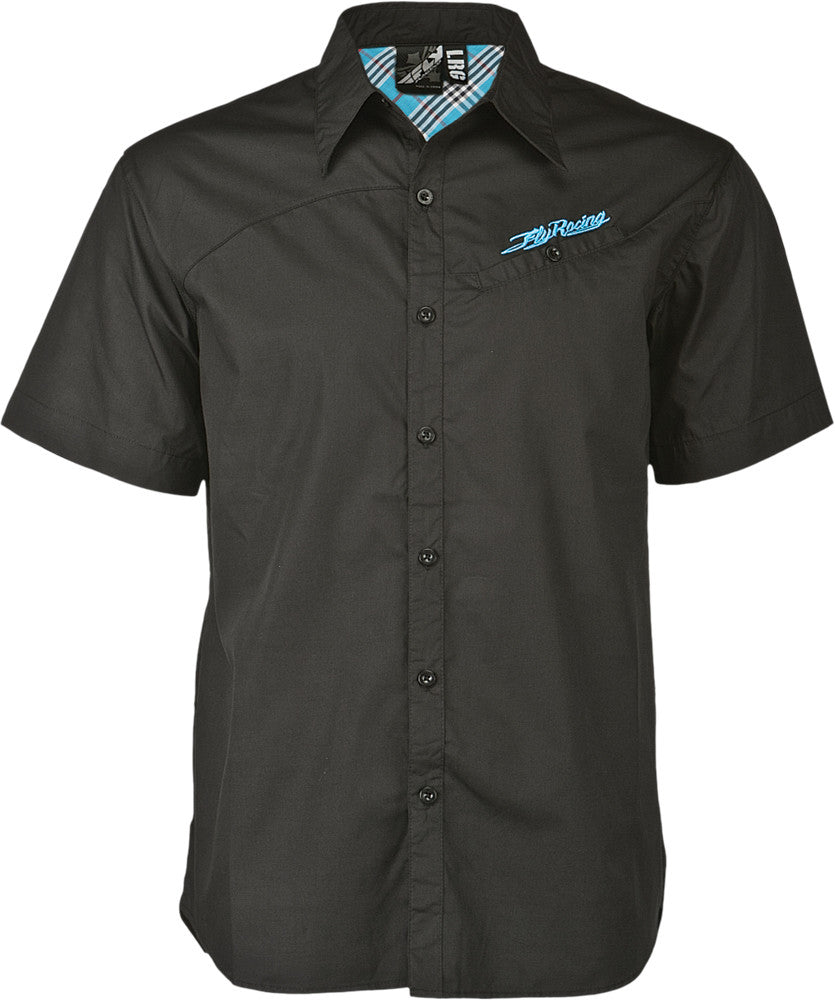 FLY RACING Button Shirt Black Xs 352-6040XS