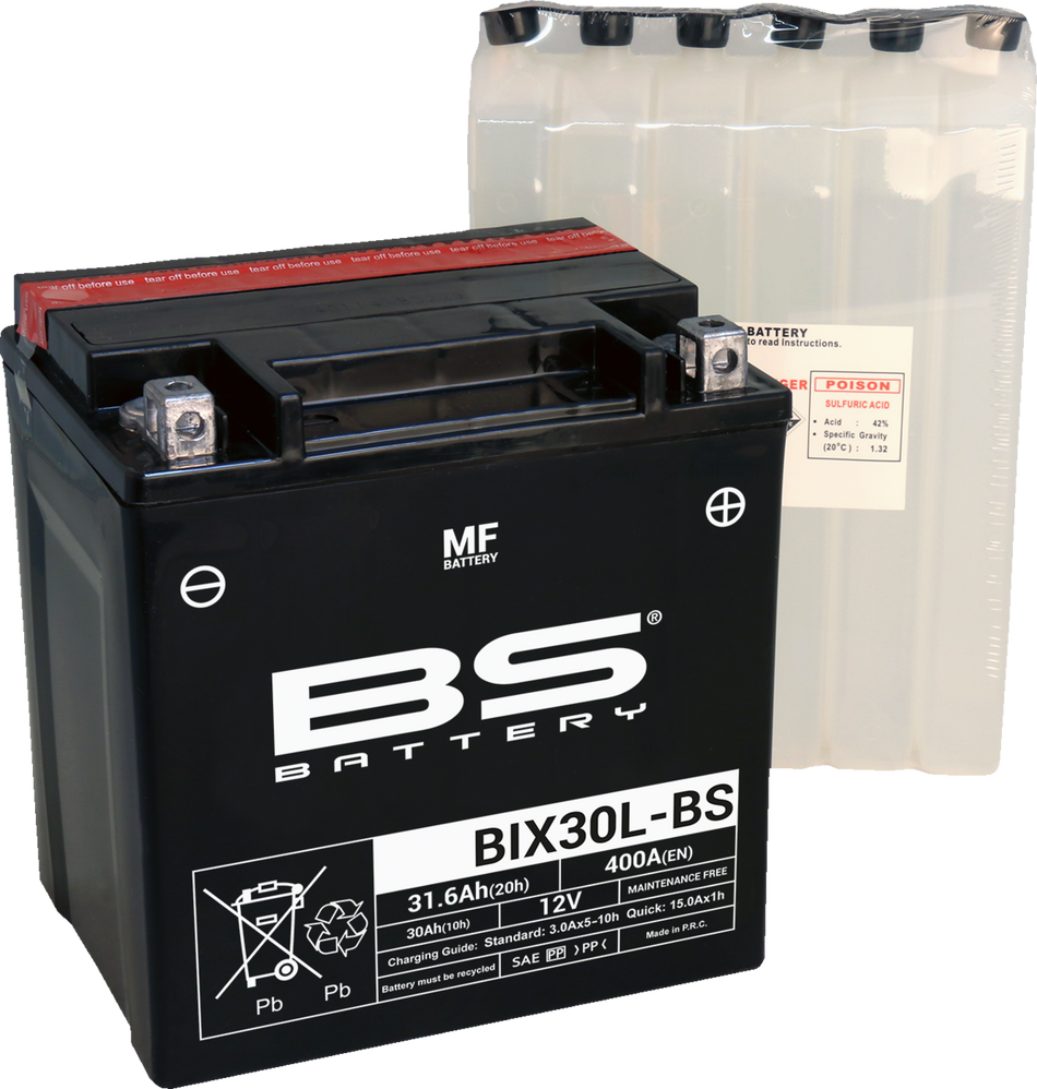 BS BATTERY Battery - BIX30L-BS (YIX) 300753