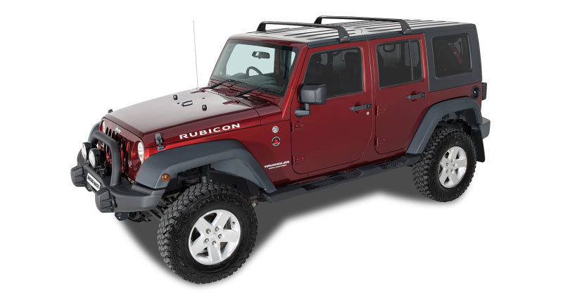 Rhino-Rack 07-22 Jeep Wrangler JK/JL 4 Door Hard Top Vortex SG 2 Bar Roof Rack - Black SG59