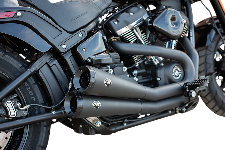 S&S CYCLE Grand National 2-2 Exhaust for Softail 2018-2020 Black 550-0760