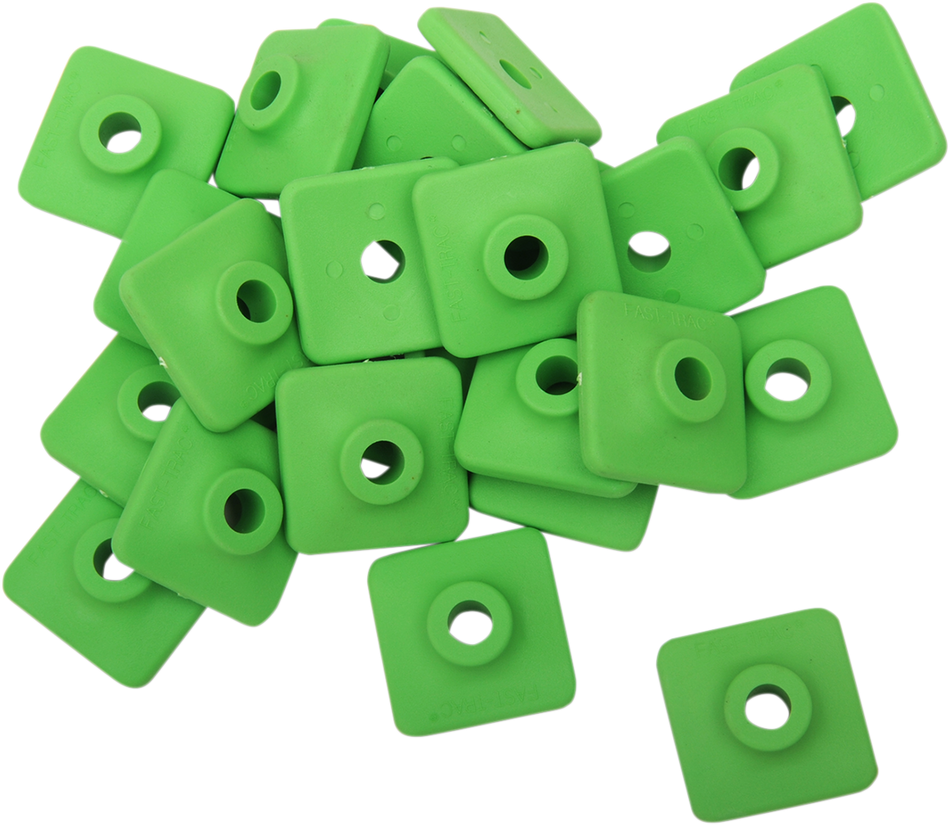 FAST-TRAC Extra Large Backer Plates - Green - Square - 96 Pack 702G-96