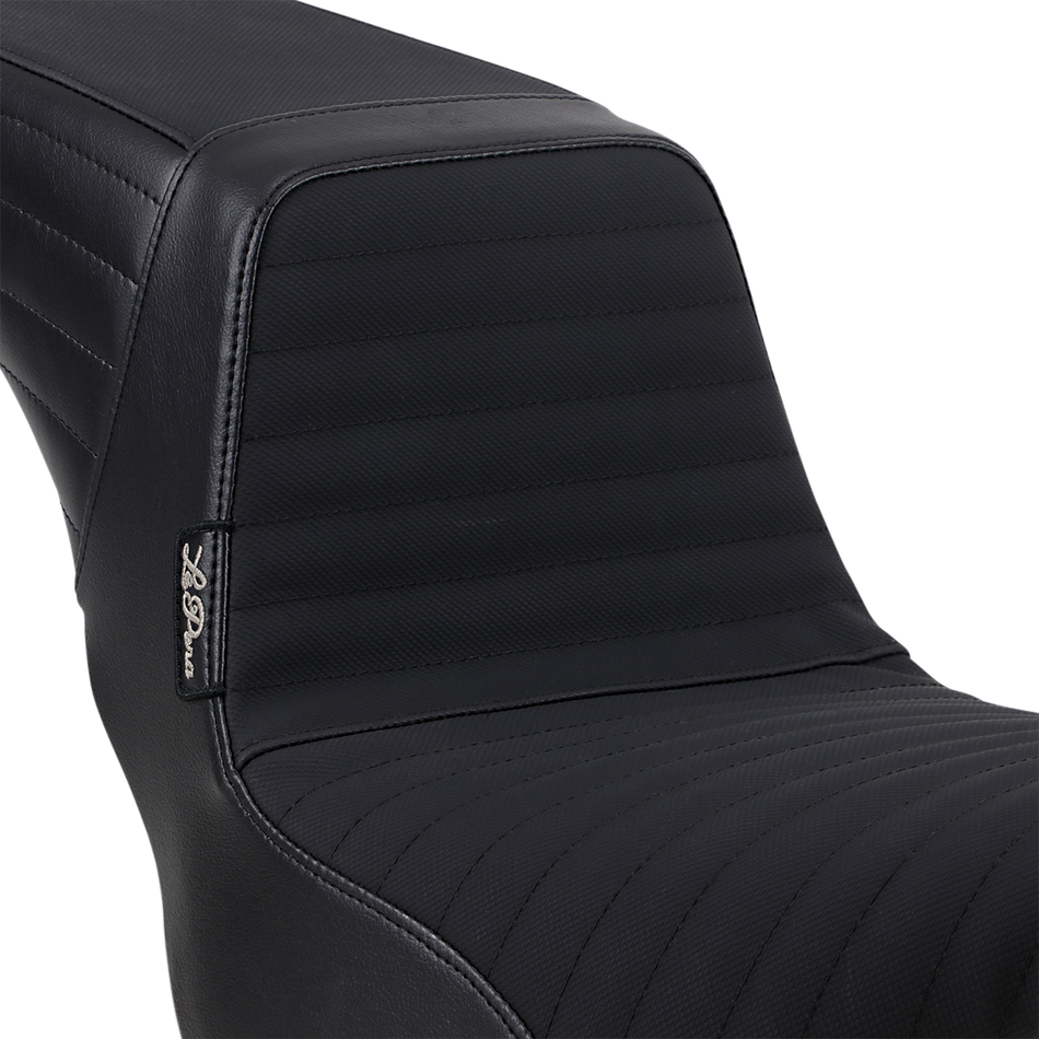 LE PERA Kickflip Seat - Pleated w/ Gripp Tape - Black - Softail '18-'21 LYB-590PTGP