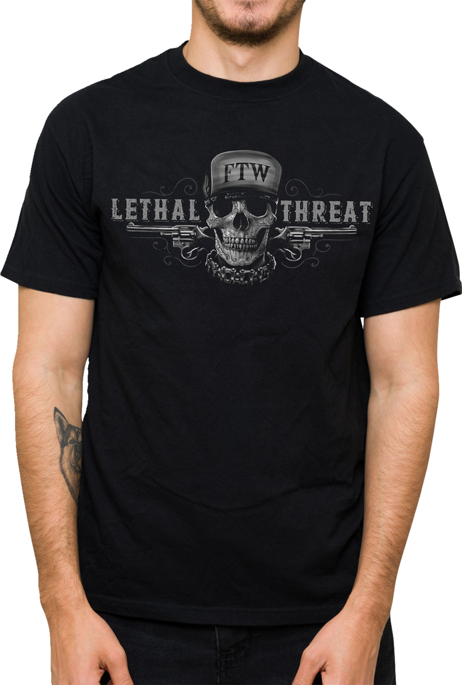 LETHAL THREAT Friend or Foe T-Shirt - Black - 5XL LT20904-5XL