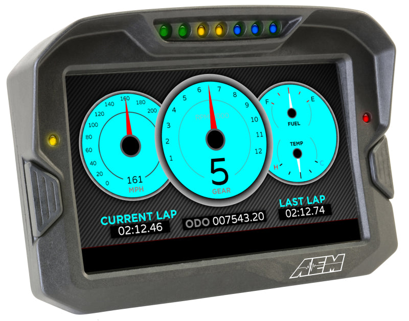 AEM CD-7 Non Logging GPS Enabled Race Dash Carbon Fiber Digital Display w/o VDM (CAN Input Only) 30-5702