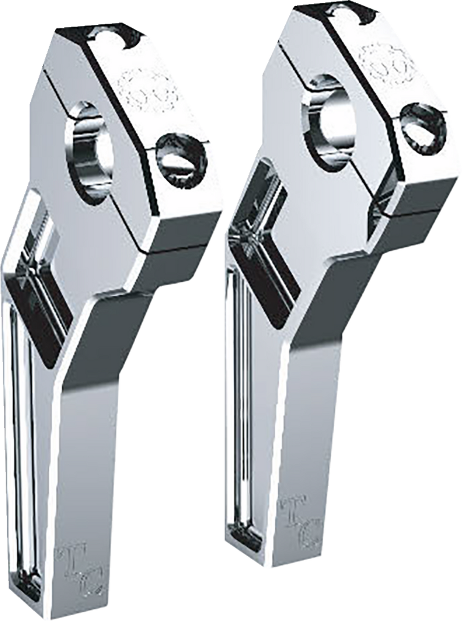 TODD'S CYCLE Risers - Pullback - 1-1/8" Clamping - 6" Rise - Chrome TD-R22-06