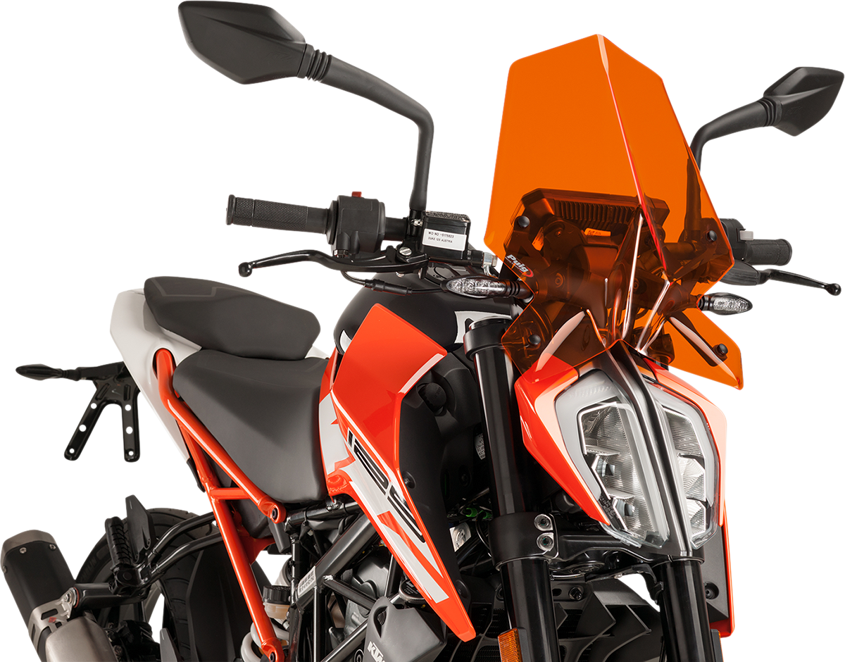 PUIG HI-TECH PARTS New Generation Windscreen - Orange - KTM 9514T