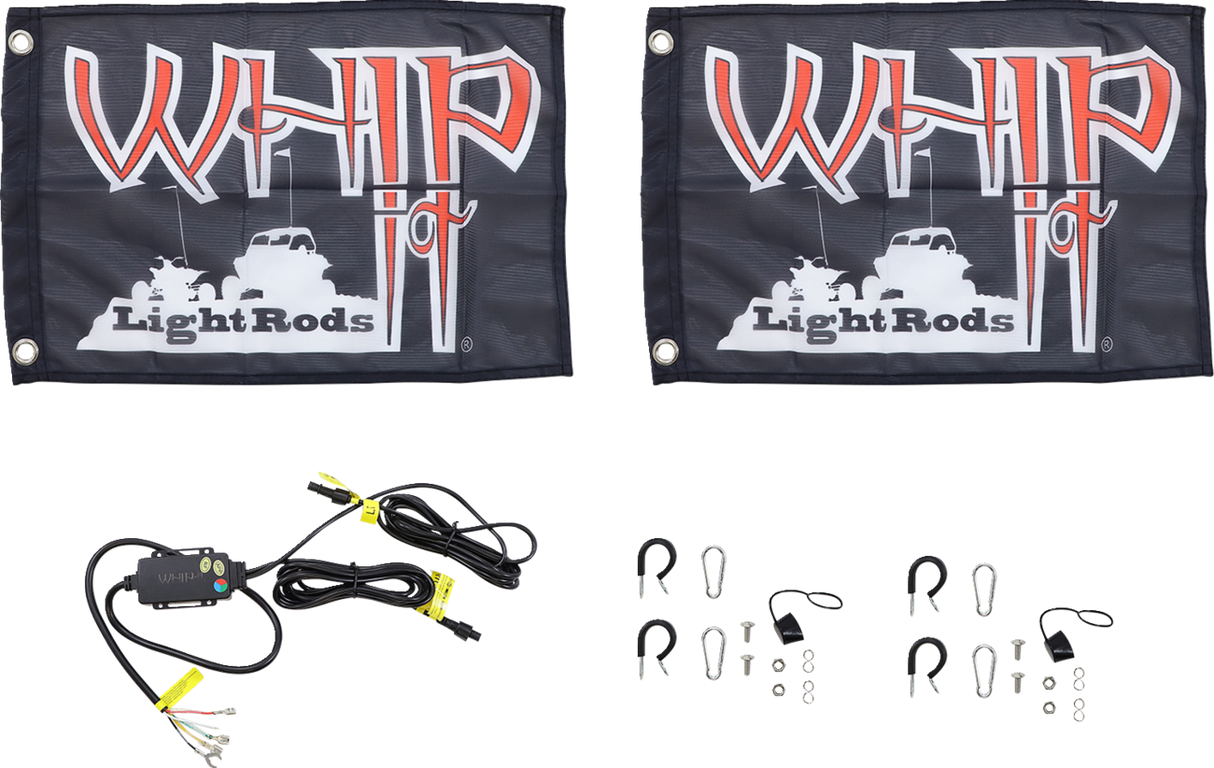 WHIPITLIGHTRODS 5' Light Rod Whip - Pair - Chase - Black SB-CHSBTR-152