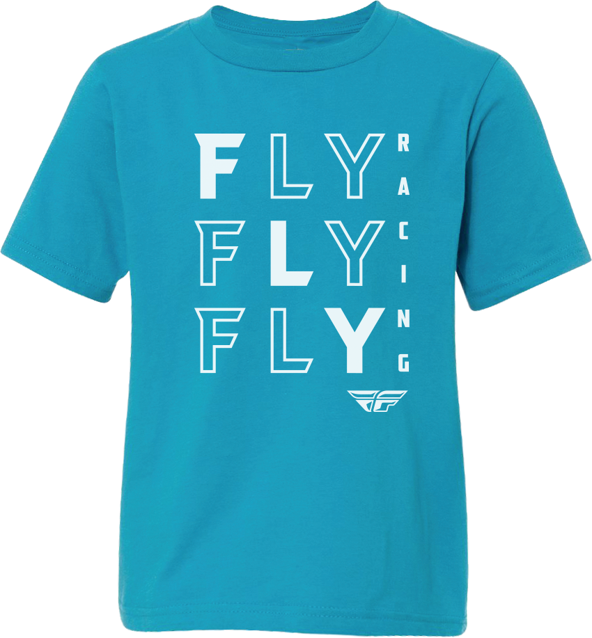 FLY RACING Youth Fly Tic Tac Toe Tee Blue Ys 356-0171YS