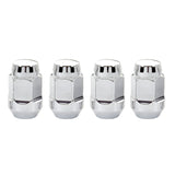 McGard Hex Lug Nut (Cone Seat Bulge Style) M12X1.5 / 3/4 Hex / 1.45in. Length (4-Pack) - Chrome 64012