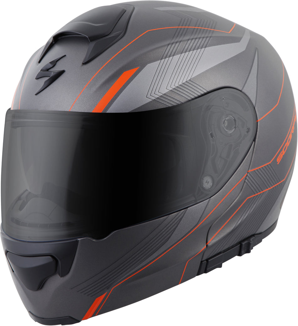 SCORPION EXO Exo-Gt3000 Modular Helmet Sync Grey/Orange Xs 300-1132