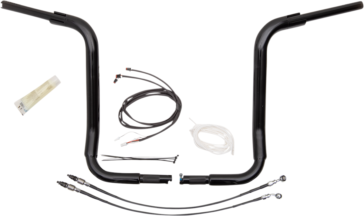 FAT BAGGERS INC. Handlebar Kit - Rounded Top - 16" - Black 809516-B