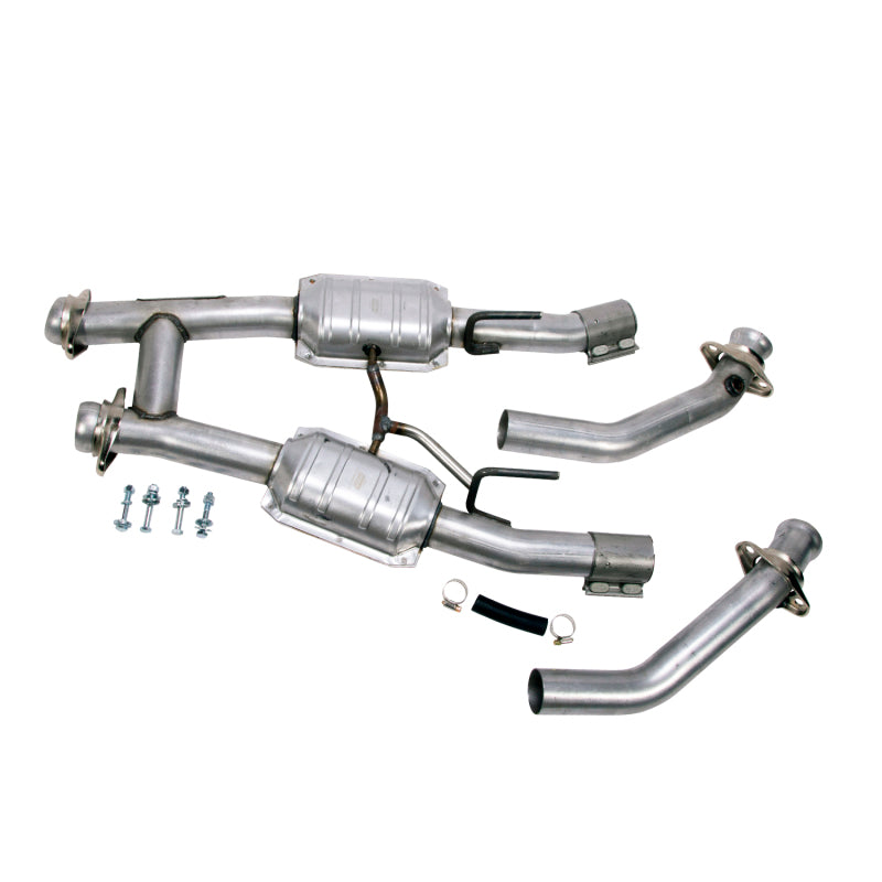 BBK 86-93 Mustang 5.0 High Flow H Pipe With Catalytic Converters - 2-1/2 1521