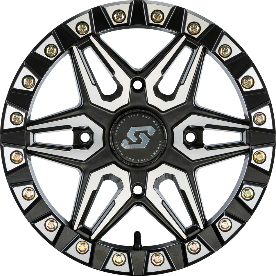 SEDONA Split 6 Bdlk Wheel 15x6 4/156 5+1 (+38mm) Blk/Machined A72M-56056+38S