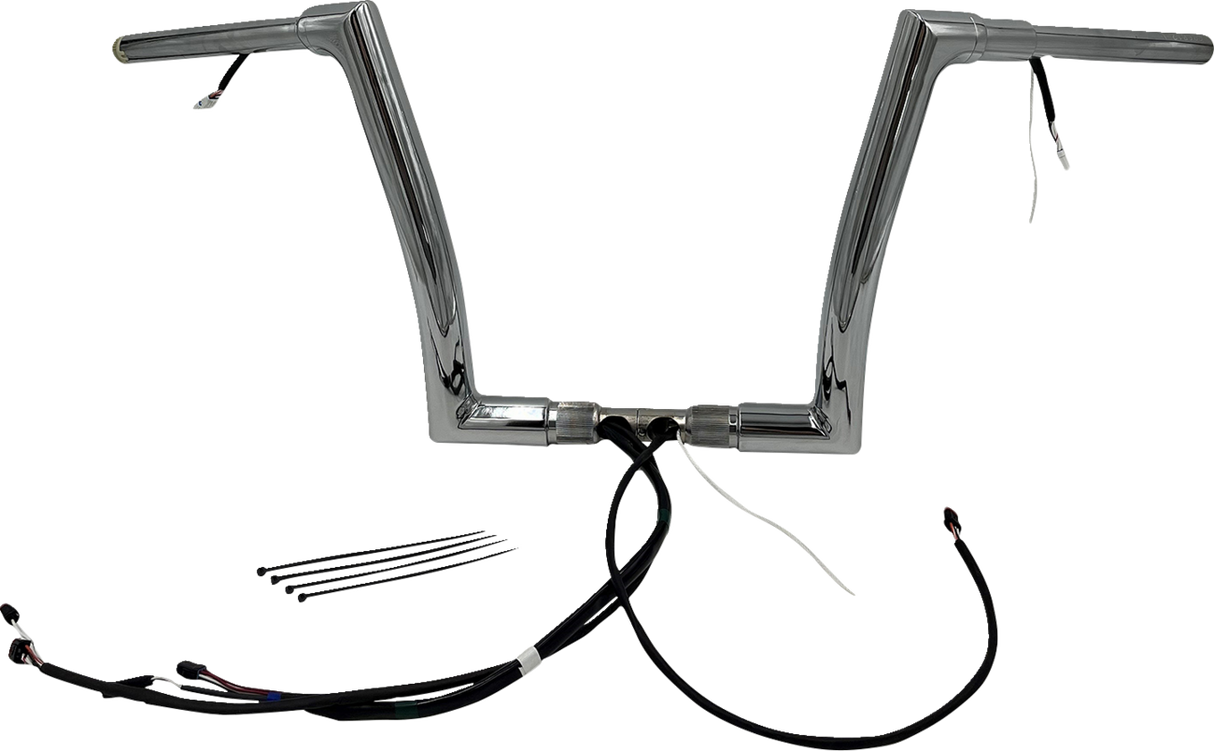 FAT BAGGERS INC. Handlebar Kit - Flat Top - 12" - Chrome 612912