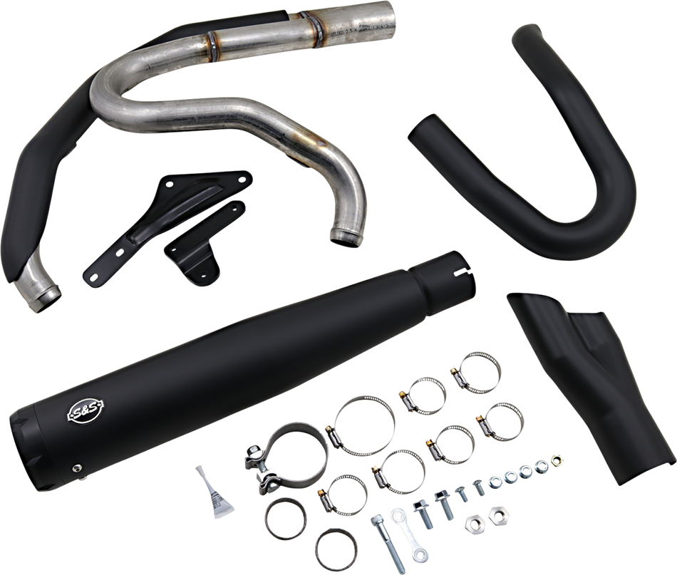 S&S CYCLE 2:1 Exhaust for M8 Softail - Black 550-0857