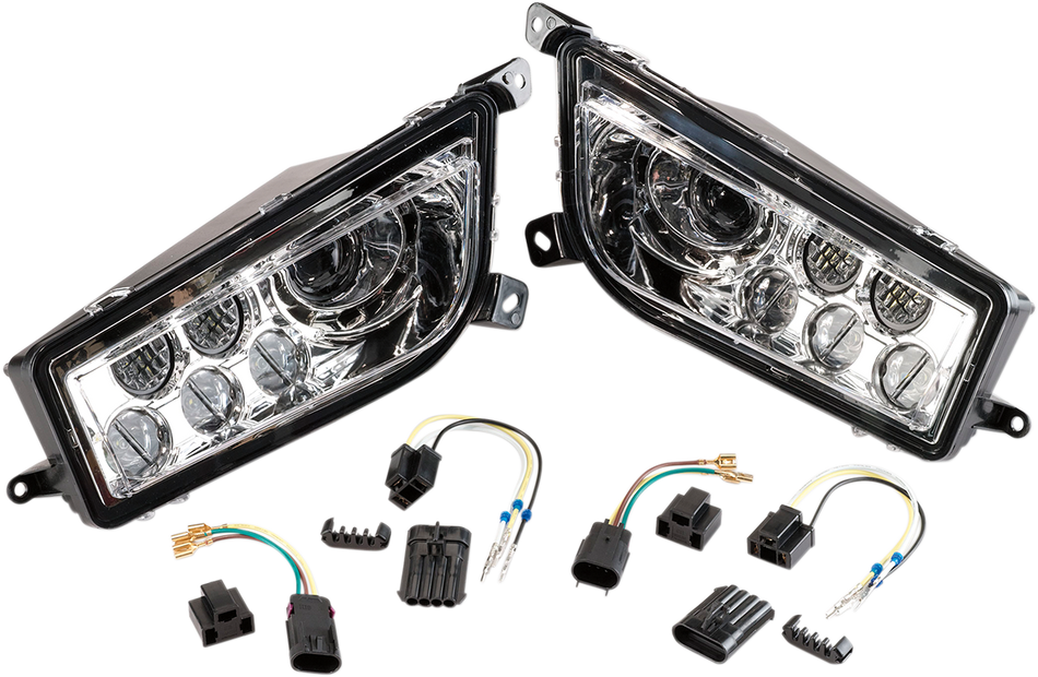 MOOSE UTILITY LED Headlight - RZR900/1000 - Clear 100-3352-PU