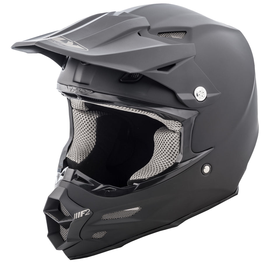 FLY RACING F2 Carbon Solid Helmet Matte Black Md 73-4008M