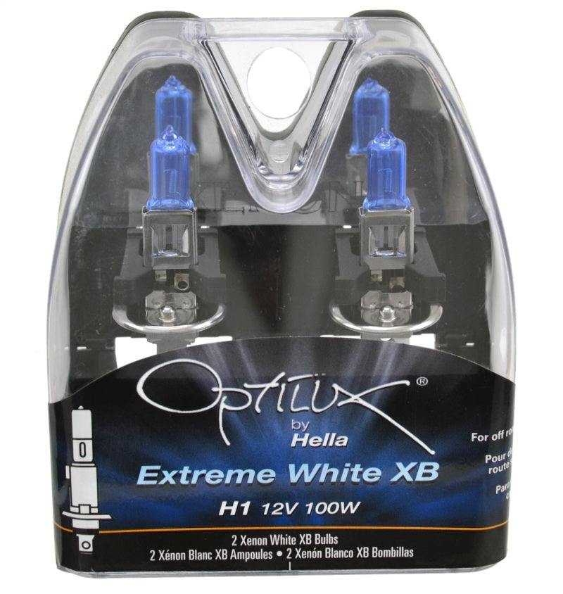 Hella Optilux H1 100W XB Extreme White Bulbs (Pair) LAH71070227