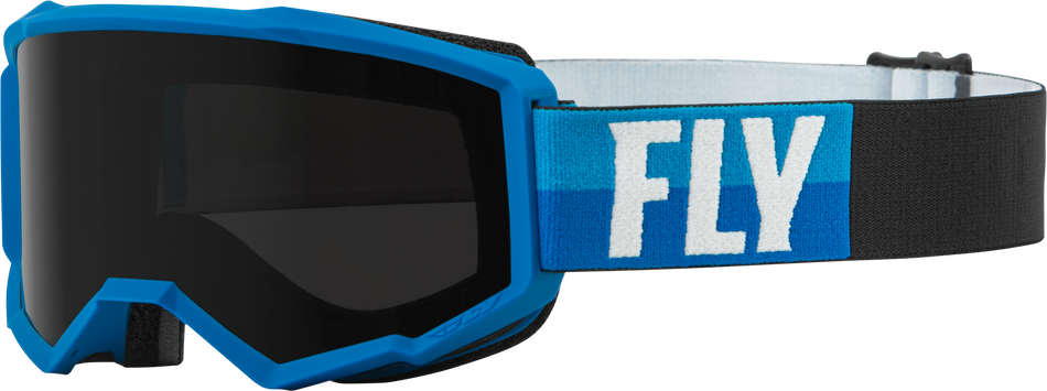 FLY RACING Zone W/C Goggle Blue/Black W/Dark Smoke Hydrophoc Lens 37-51673