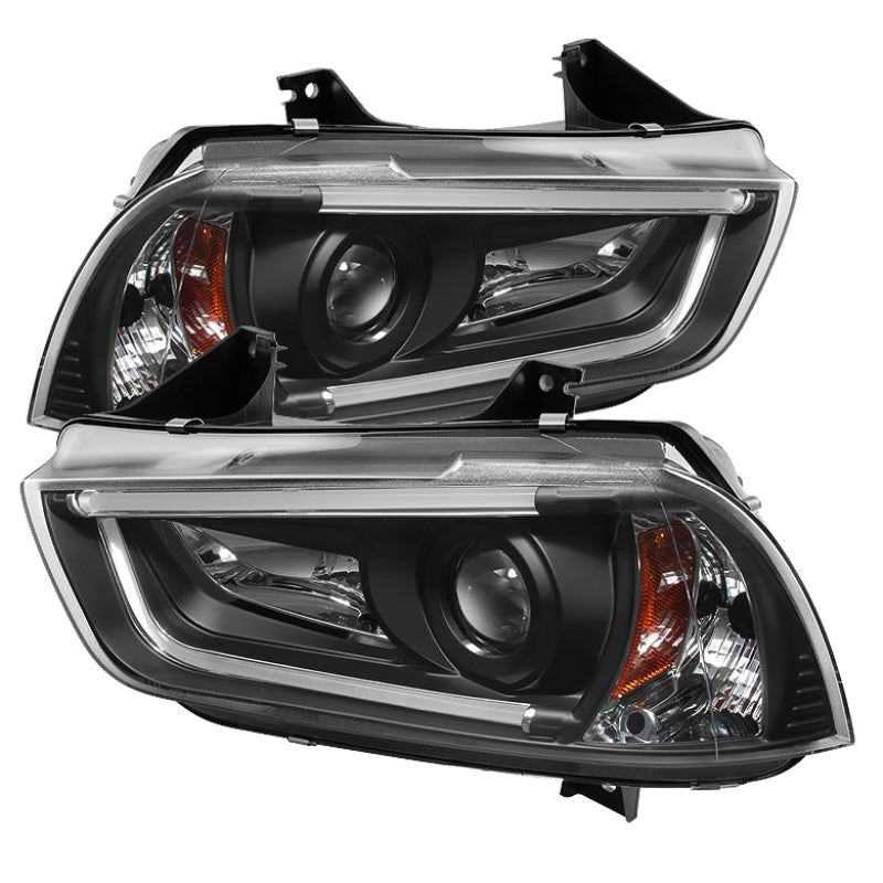 Spyder Dodge Charger 11-14 Projector Headlights Halogen - Light Tube DRL Blk PRO-YD-DCH11-LTDRL-BK 5074188