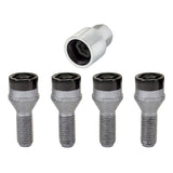 McGard Wheel Lock Bolt Set - 4pk. (Cone Seat) M12X1.5 / 17mm Hex / 25.5mm Shank Length - Black 27178