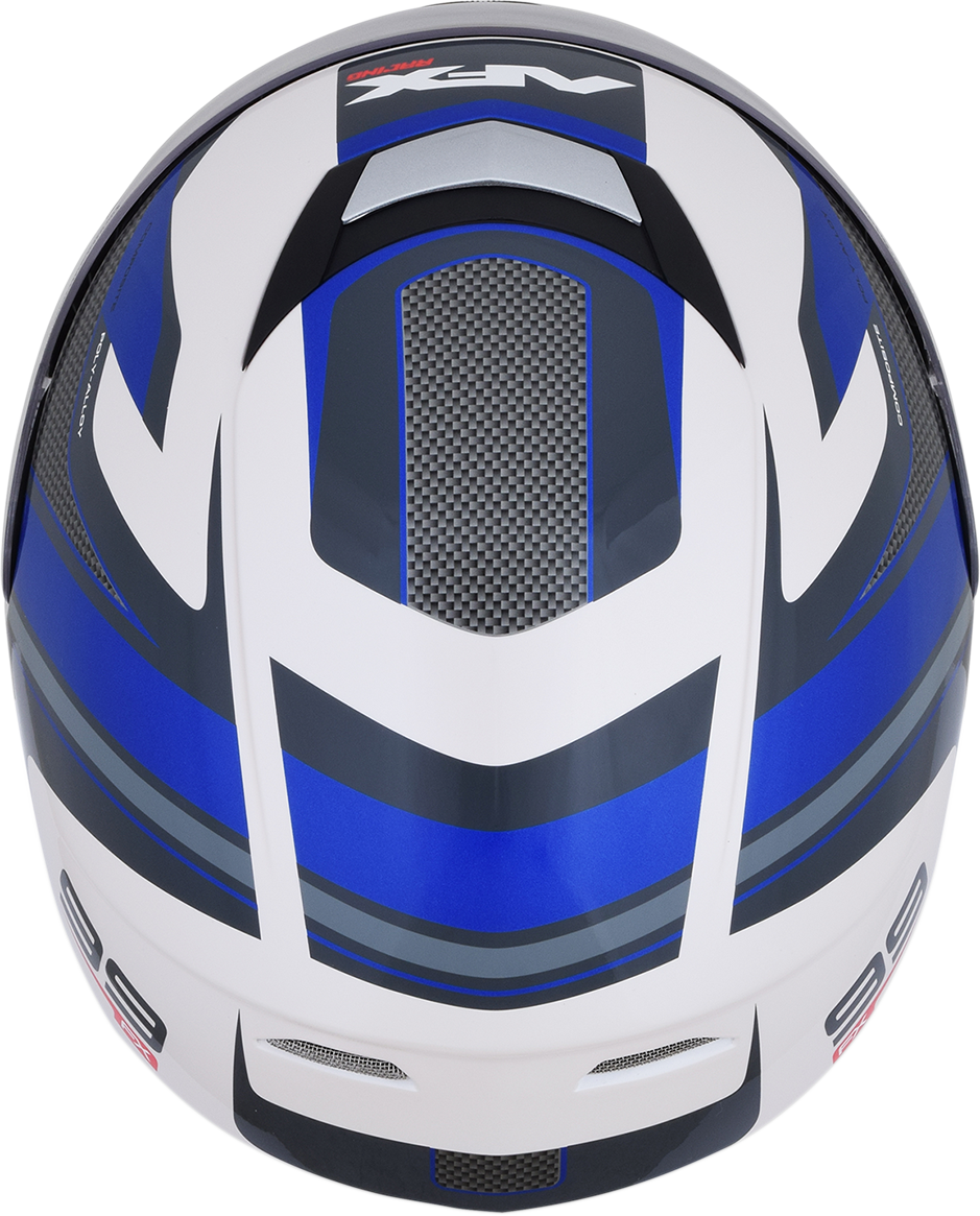 AFX FX-99 Helmet - Recurve - Pearl White/Blue - Large 0101-11123
