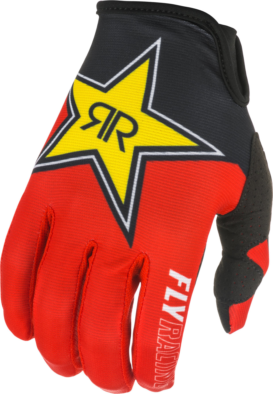FLY RACING Lite Rockstar Gloves Black/Red/Yellow Sz 07 374-01307