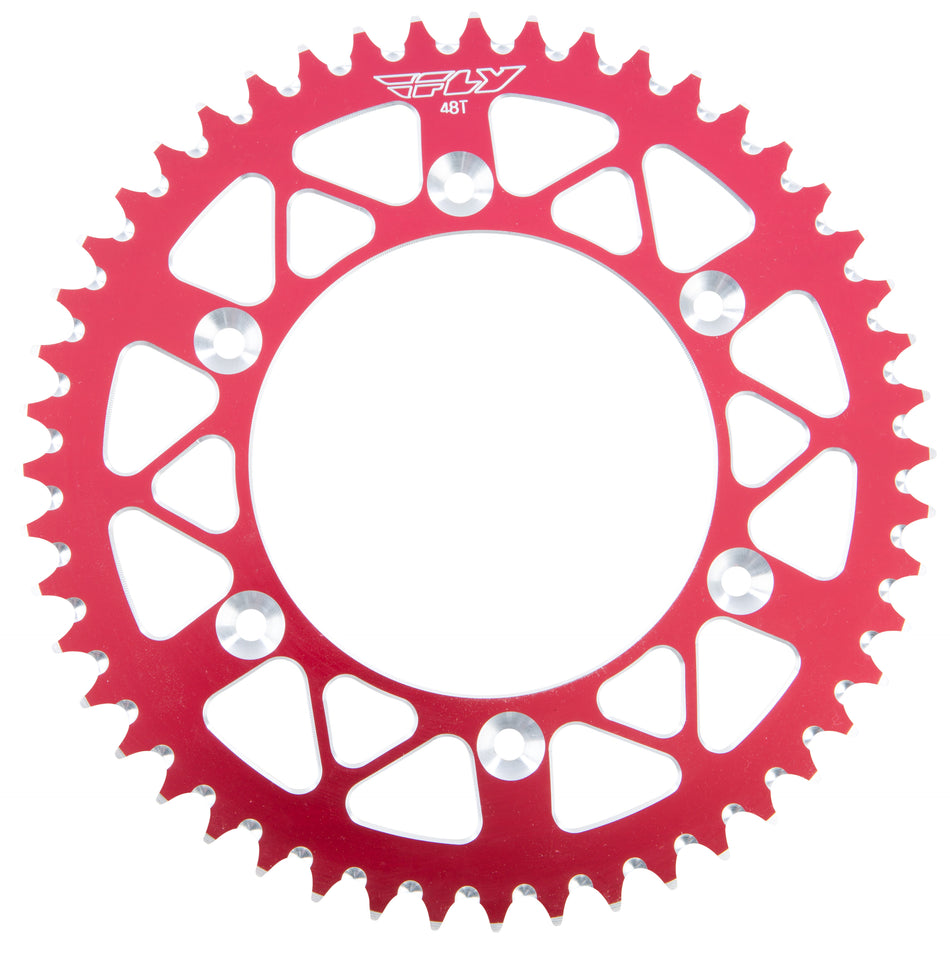 FLY RACING Rear Sprocket Aluminum 48t-520 Red Hon OLD 225-48 RED