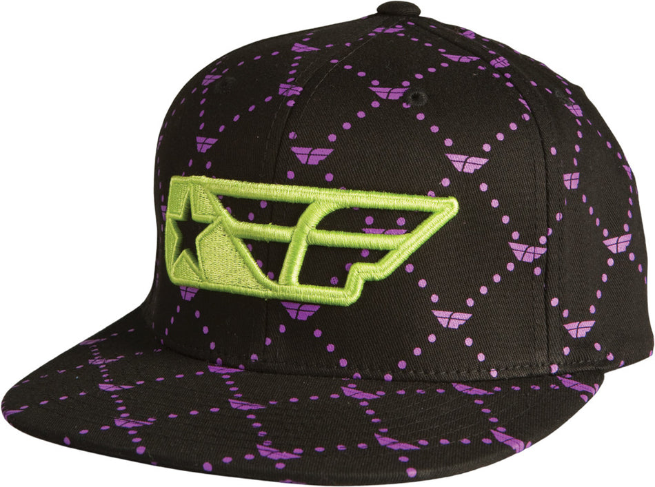 FLY RACING F-Star Hat Black/Purple L/X 351-0148L