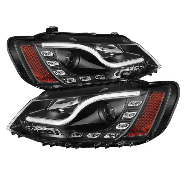 Spyder Volkswagen Jetta 11-14 Projector Headlights Halogen Light Tube DRL Blk PRO-YD-VJ11-LTDRL-BK 5073648