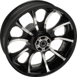 COASTAL MOTO Rear Wheel - Largo 3D - Single Disc/ABS - Black Cut - 18"x5.50" - '09+ FL 3D-LGO185BC-ABS