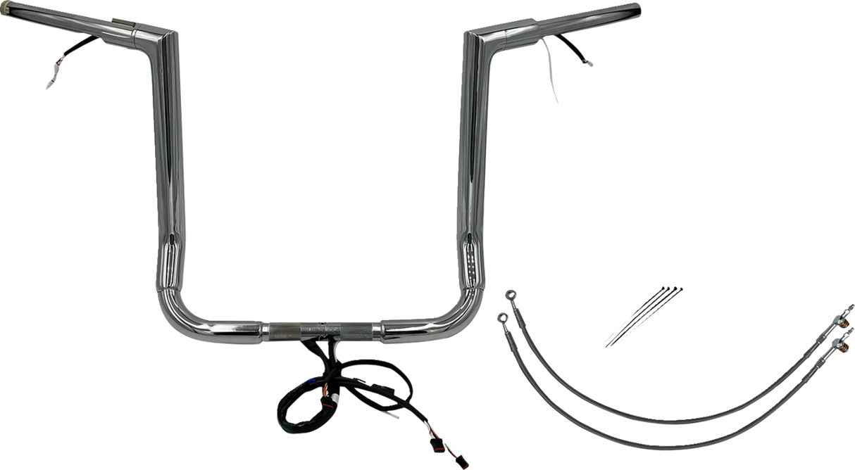 FAT BAGGERS INC. Handlebar Kit - Flat Top - 16" - Chrome 601216