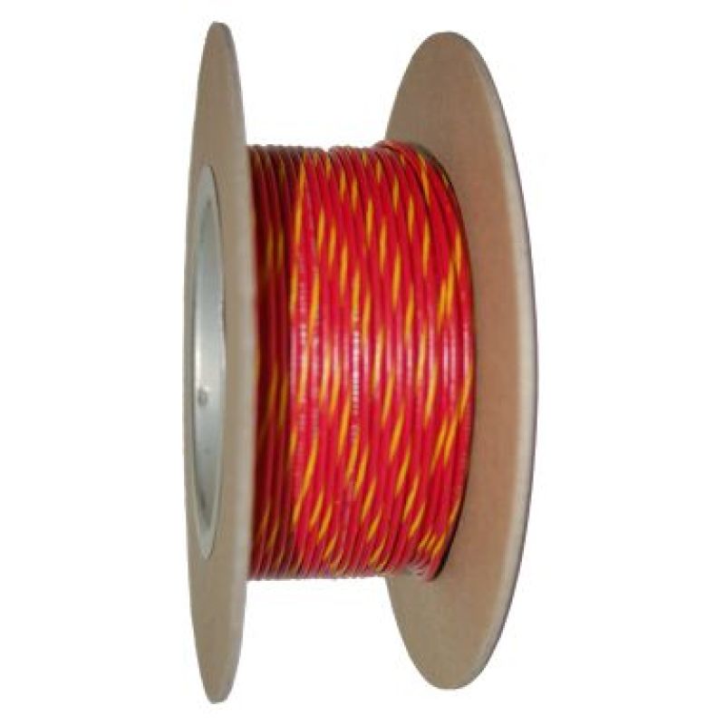 NAMZ OEM Color Primary Wire 100ft. Spool 18g - Red/Yellow Stripe NWR-24-100