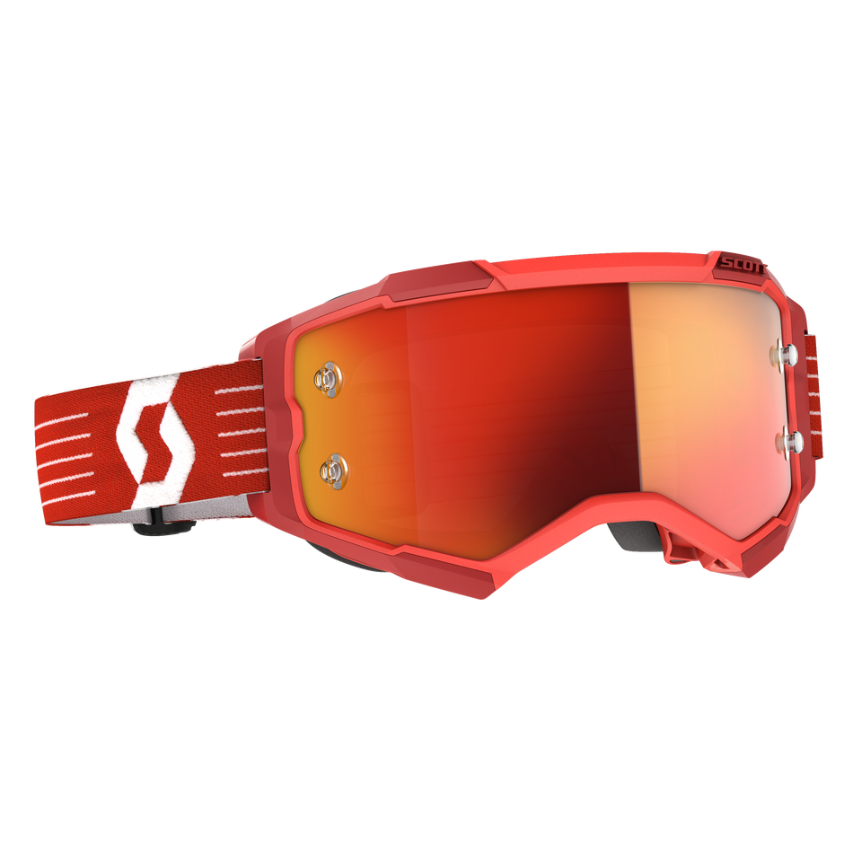 SCOTT Fury Goggle Bright Red Orange Chrome Works Lens 272828-6486280
