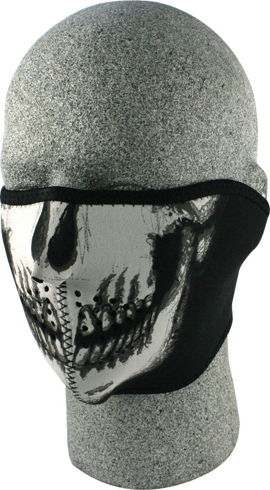 ZAN Half Face Mask Glow-In-The-Dark Skull WNFM002HG