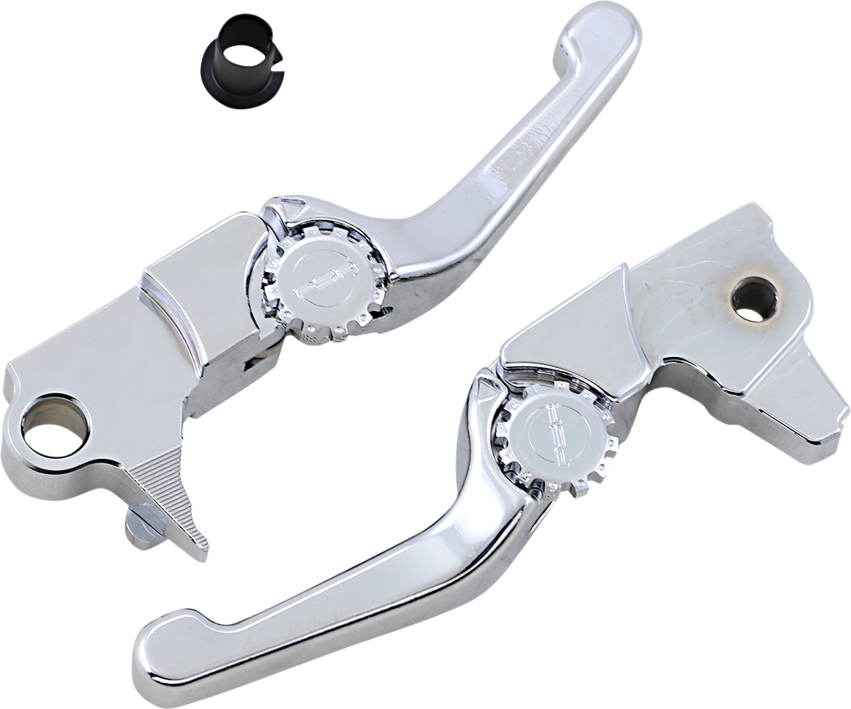 POWERSTANDS RACING Lever Set - Anthem - Shorty - Chrome 12-01662-20