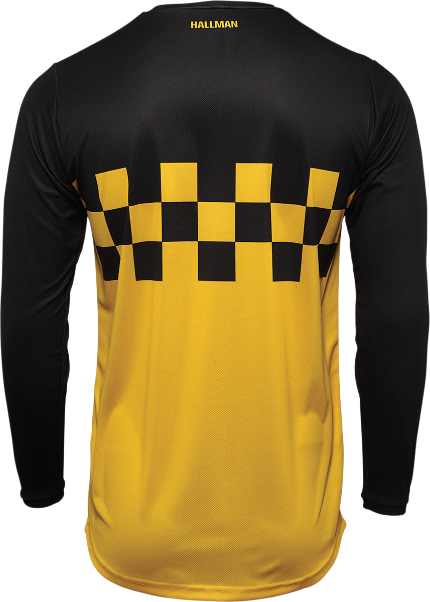 THOR Hallman Differ Cheq Jersey - Yellow/Black - Large 2910-6589