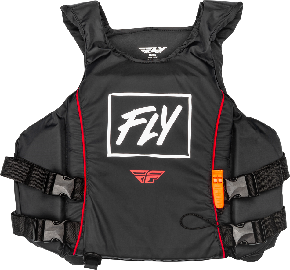FLY RACING Pullover Flotation Vest Black/White/Red Lg 221-30300L