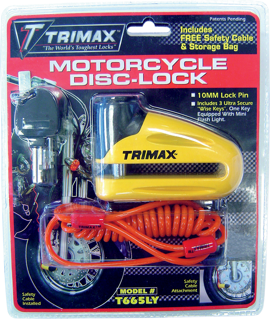 TRIMAX Disc Lock - Yellow - 10mm T665LY 4010-0183
