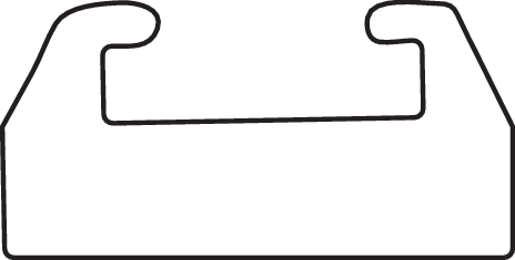 GARLAND Black Replacement Slide - Profile 26 - Graphite - Length 59.00" - Ski-Doo 26-5900-1-01-12