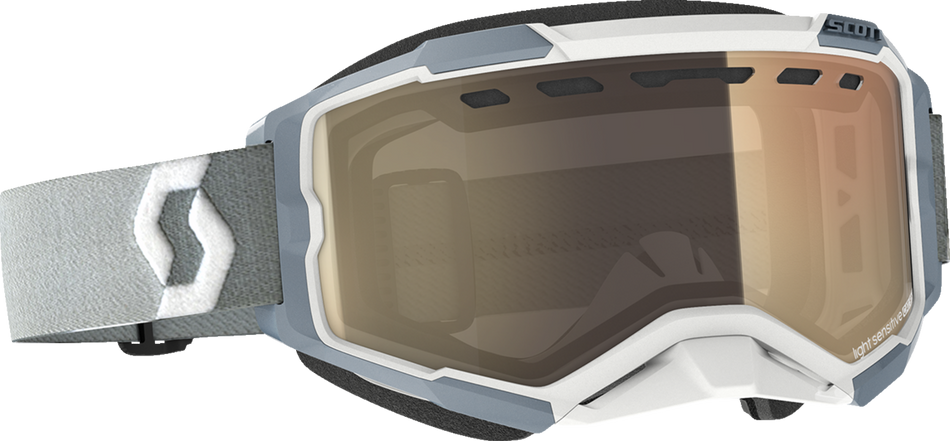 SCOTT Fury Snow Goggles - Light Sensitive - White/Gray - Bronze Chrome 278604-1039245