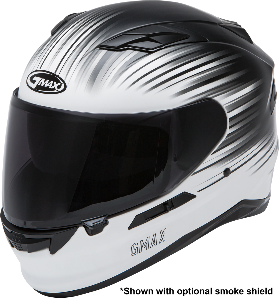 GMAX Ff-98 Full-Face Reliance Helmet Matte White/Black Lg F1982206-ECE